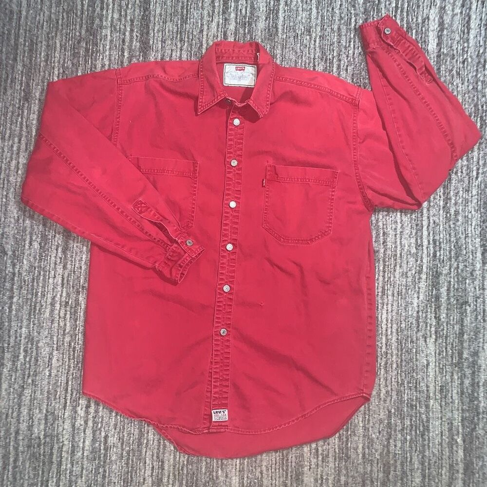 Vintage Y2K Levi's Men's Size Medium Oversized Western Button Down Shirt